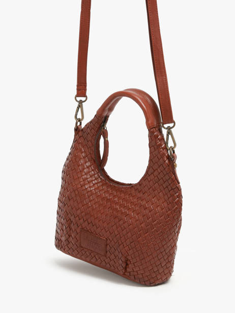 Cross Body Tas Parma Leder Basilic pepper Bruin parma BPAR03 ander zicht 2